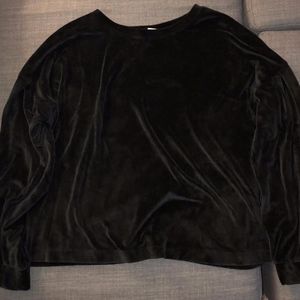Black Suede Crewneck